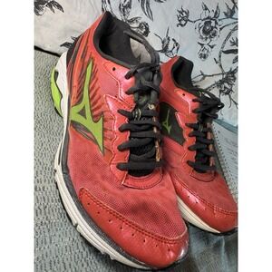 Mizuno Wave Rider 16 Women's Running Shoes Red Green 8.5